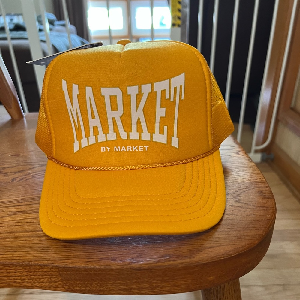 Market StudiosYellow GOLD Trucker Mesh Snapback Hat OS Chinatown Market Studios